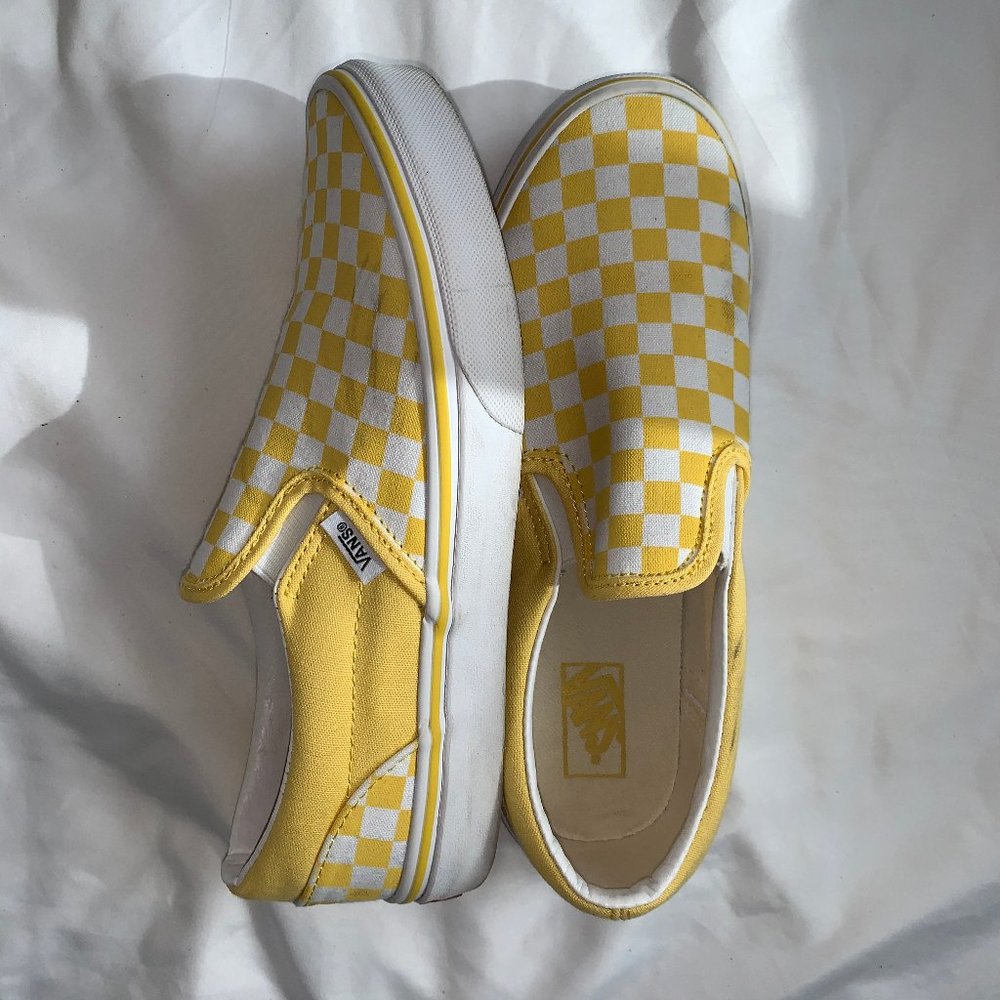 Yellow Checkered Vans